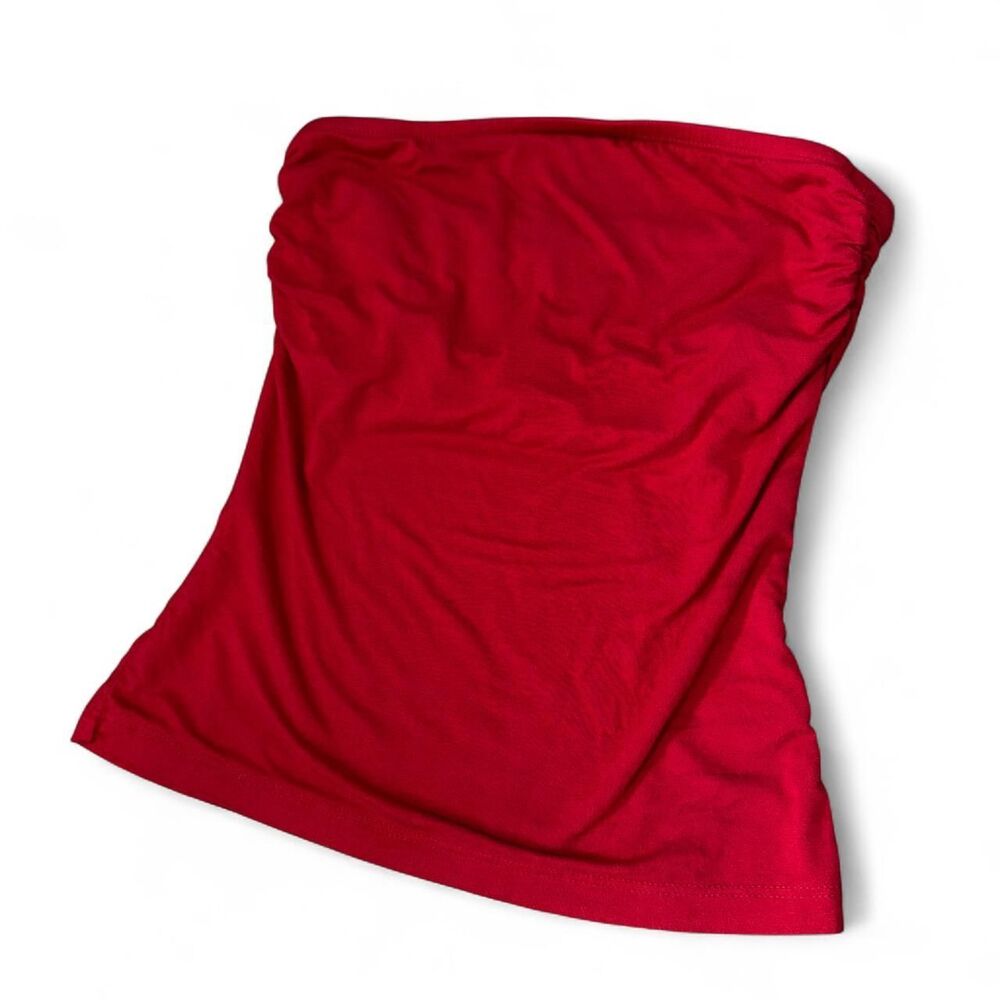 Red Strapless Tube Top
